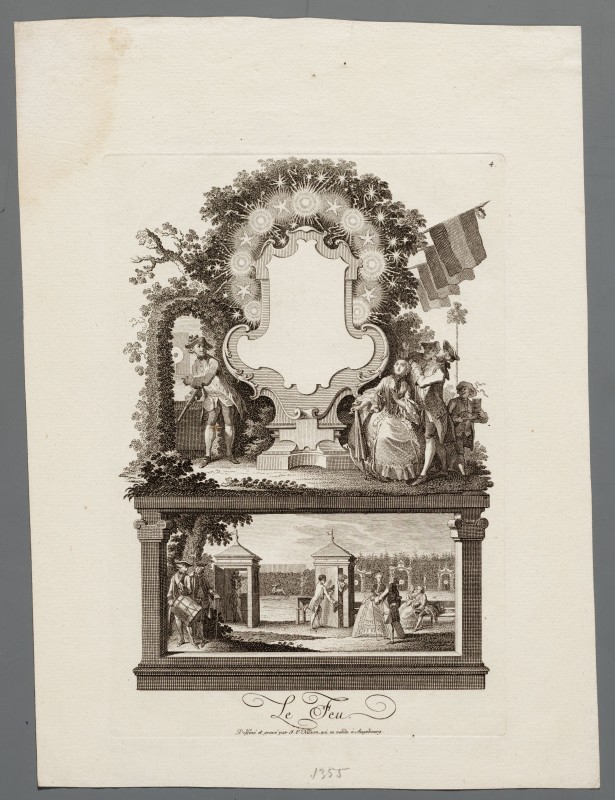 Ornamentprent. Le Feu